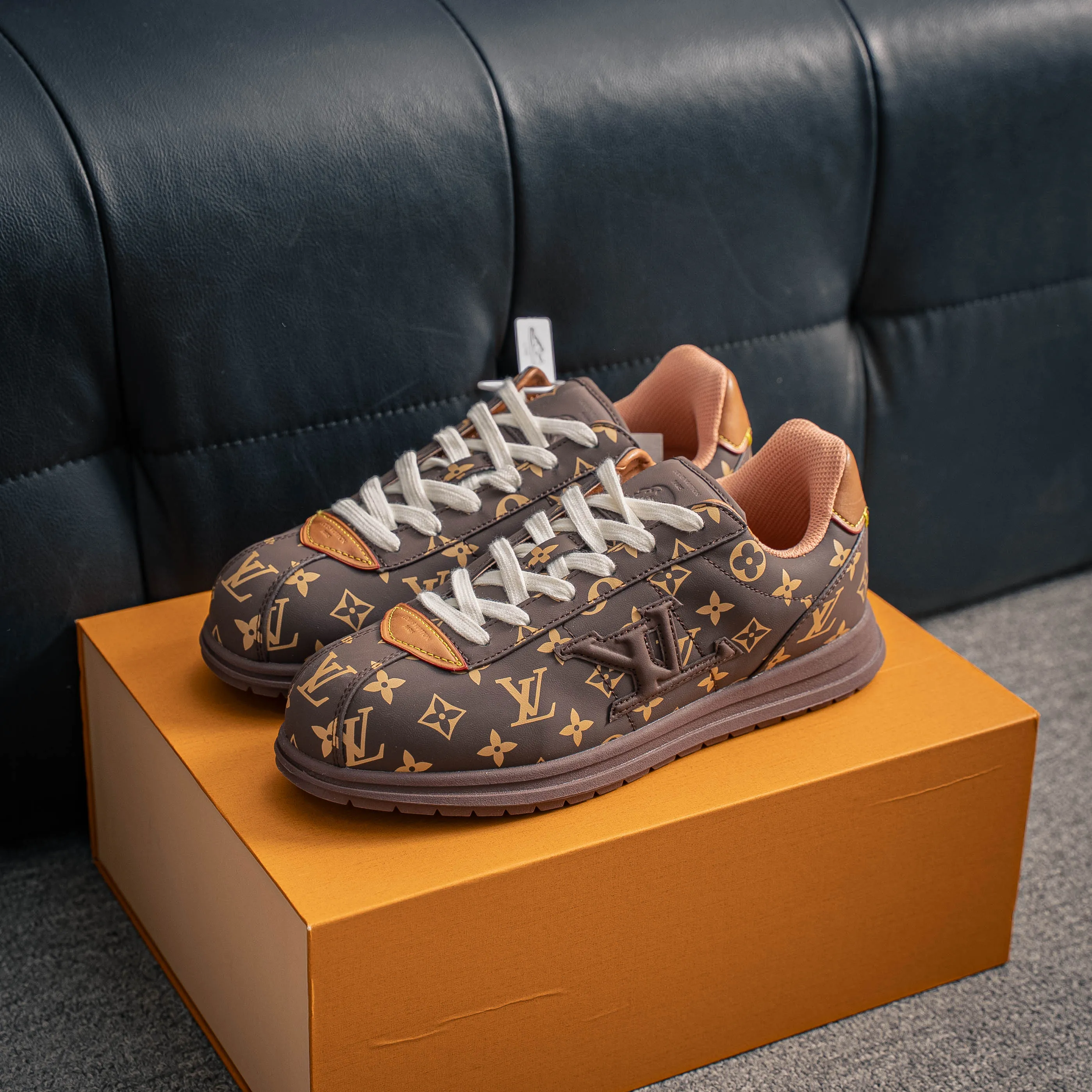 # LOUIS VUITTON x Nigo lv Buttersoft Cowhide Leather FW 25 Lace-Up Low-Top Shoes Same Style